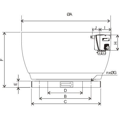 Габаритні розміри Soler&Palau CRVB-315 N ECOWATT, мм. Джерело: EasyVent, Soler&Palau.