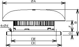 Габаритні розміри Soler&Palau TPSB-190/060 ECOWATT, мм. Джерело: EasyVent, Soler&Palau.