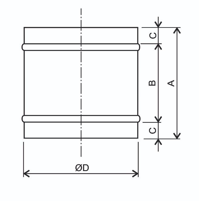 Габаритні розміри Soler&Palau TREB/2-200, мм. Джерело: EasyVent, Soler&Palau.