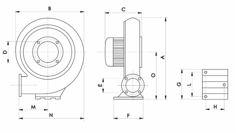 Габаритні розміри Soler&Palau CSB-60, мм. Джерело: EasyVent, Soler&Palau.