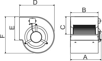 Габаритні розміри Soler&Palau CBM-12/12 1100 6PT C, мм. Джерело: EasyVent, Soler&Palau.