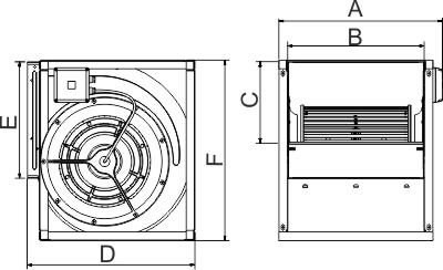 Габаритні розміри Soler&Palau CBM-15/15 2200 6PT C K IP55, мм. Джерело: EasyVent, Soler&Palau.