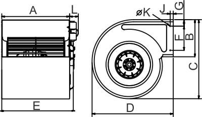 Габаритні розміри Soler&Palau CBM/4-133/190-70 W, мм. Джерело: EasyVent, Soler&Palau.